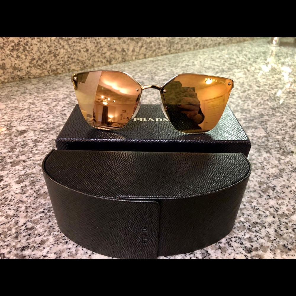 Prada Gold Sunglasses